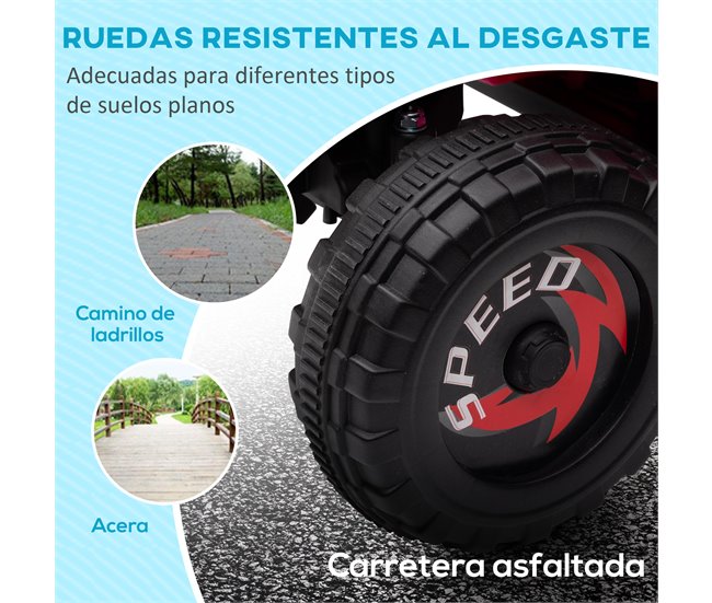 Quad Eléctrico PP, Metal HOMCOM Rosa