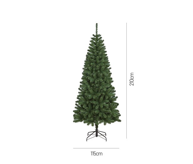 Árbol de Navidad de efectos reales Verde/ Gris