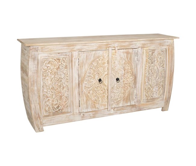Aparador de madera acabado artesanal Beige