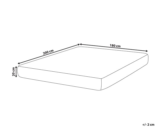 Beliani Cómodo colchón para cama doble FANCY 