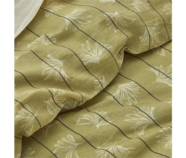 Funda nórdica lino/algodón orgánico LANGKA Amarillo