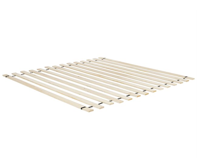 Beliani Cama con somier Poliéster ROISEL 181x226 Crema