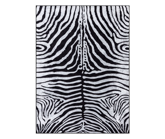 Alfombra lavable MIRO 51331.803 Cebra 80x150 Negro