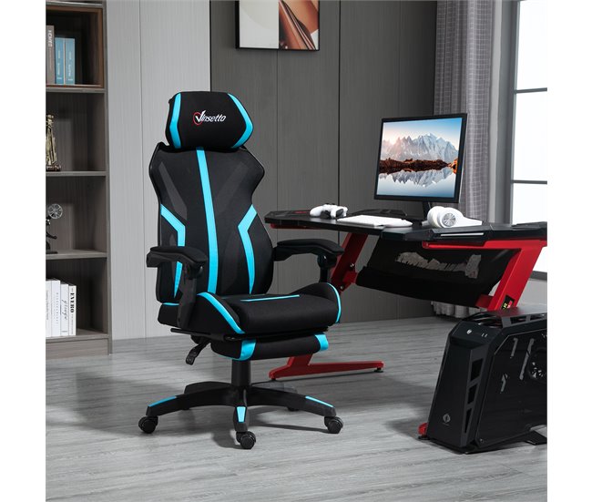 Silla de Oficina Espuma, Nylon, PP, Poliéster y PU Vinsetto Azul