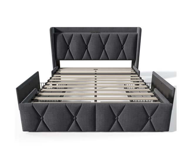 Camas de matrimonio 169x217 Gris