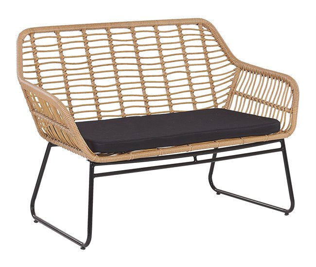 Beliani Conjunto de jardín Ratán sintético MINORI Natural