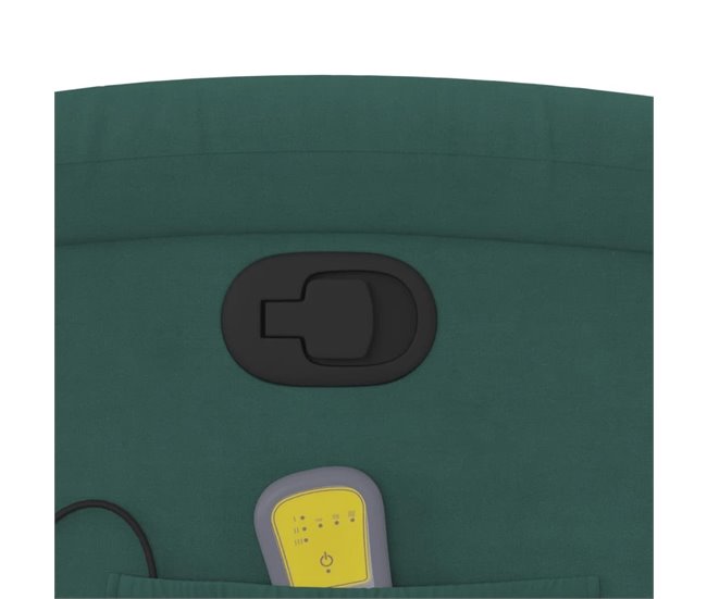 Sillón Reclinable De Masaje Elevable Verde Oscuro