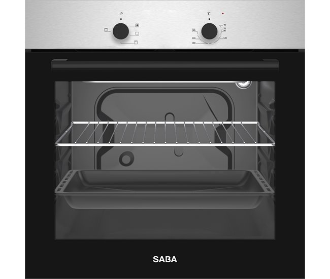Placa vitrocerámica y horno estático SABA SB-BIVOB-2023 Negro/ Gris