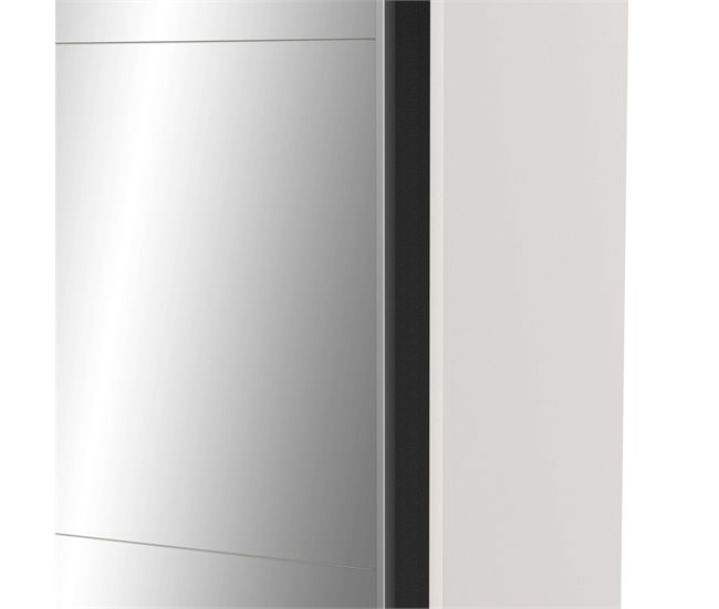 Armario Alto 2 Puertas Correderas con Espejo Ghost Blanco