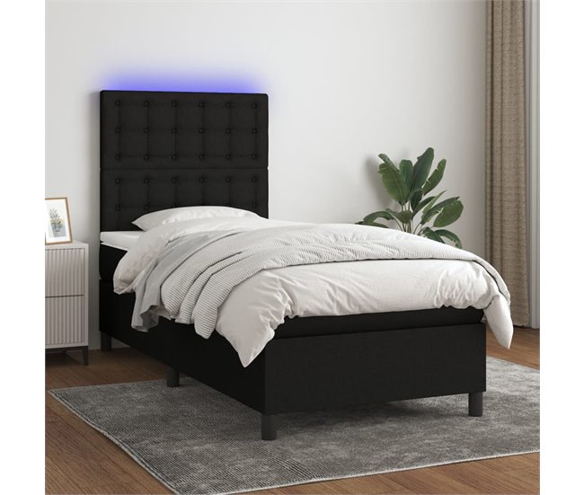 Cama box spring 80x200 Azul