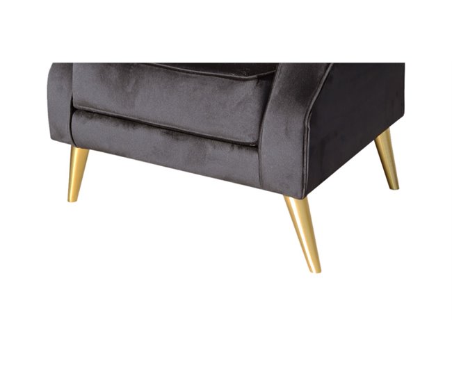 Sillón FLORENCIA decorativo color negro Negro