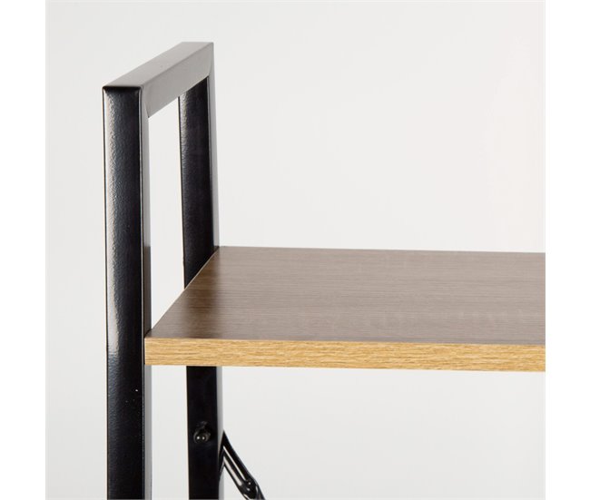 Max Home Estantería escalera madera 4 estantes 60 Negro/ Madera