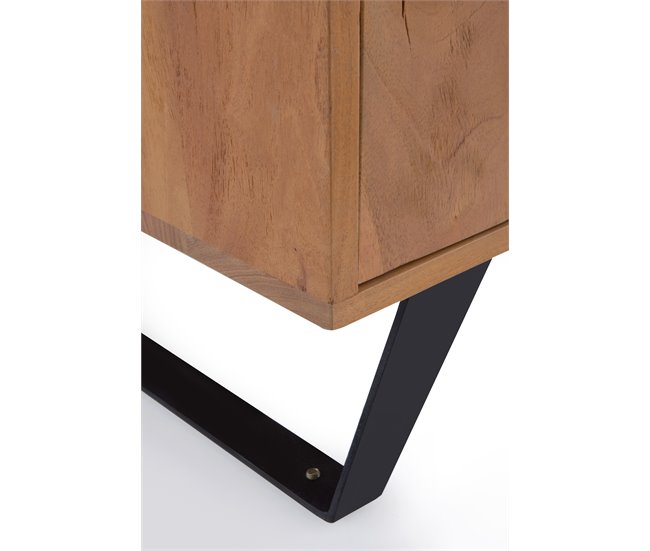 Estante con 2 puertas de madera maciza de acacia reciclada Madera