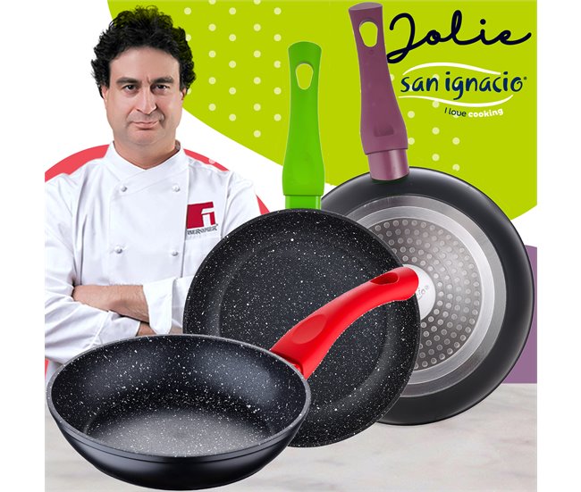 Bateria de cocina 5 piezas + sartenes Cromo