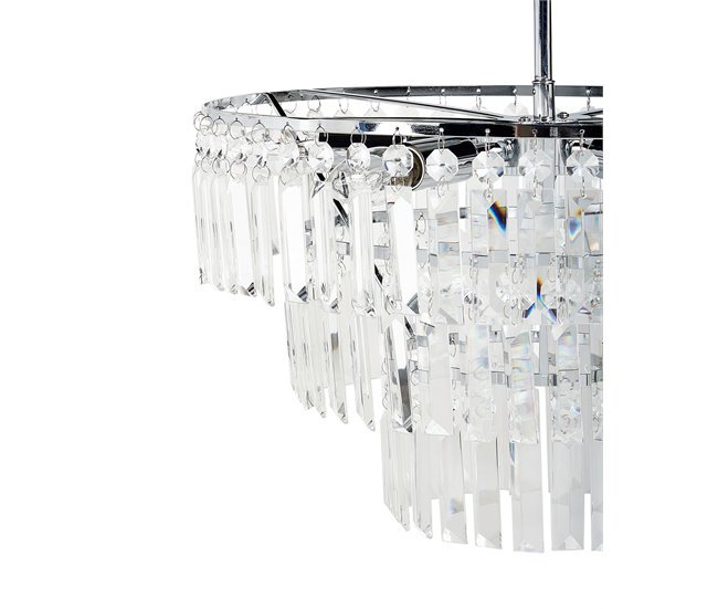 Beliani Lámpara colgante AMENEIRO Transparente