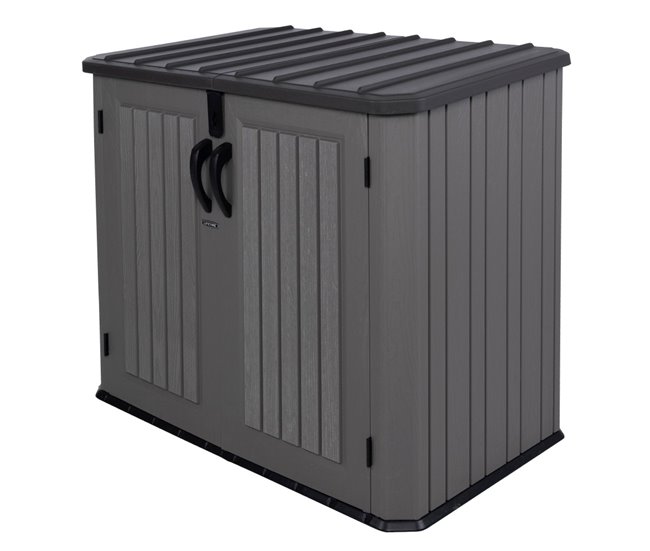 Armario exterior ultrarresistente c/tapa abatible Lifetime Gris Oscuro
