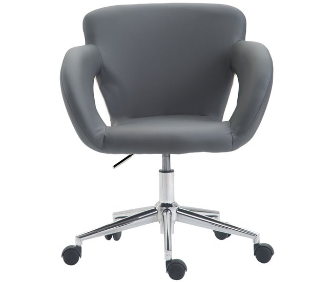 Silla de oficina - Edison - Simil cuero Gris