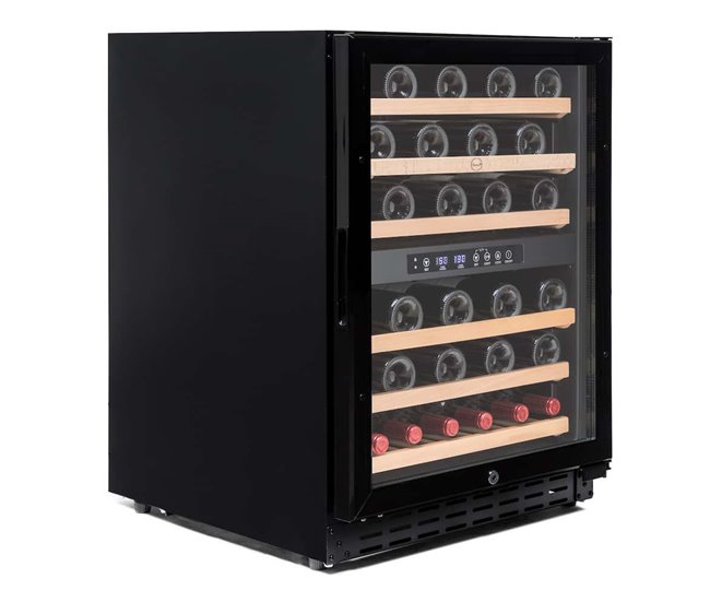 Vinoteca 46 botellas Vinobox 50 GC 2T N Libre o encastrable Dos zonas de temperatura Negro