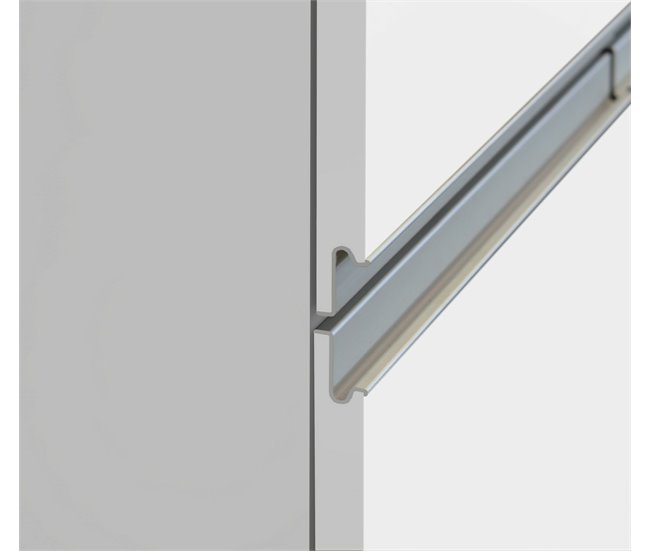 Cozinha com despensa com efeito madeira 60 Blanco