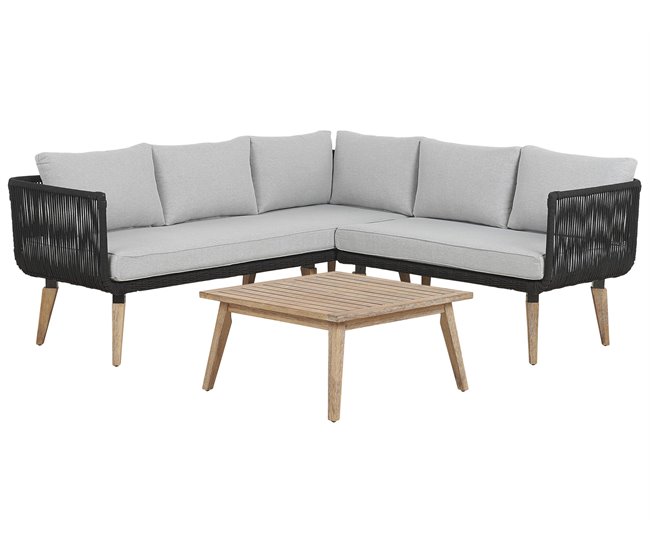 Beliani Conjunto de jardín ALCAMO Crema