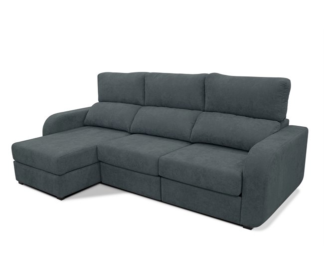 Chaise longue convertible en cama tela APRIL Gris