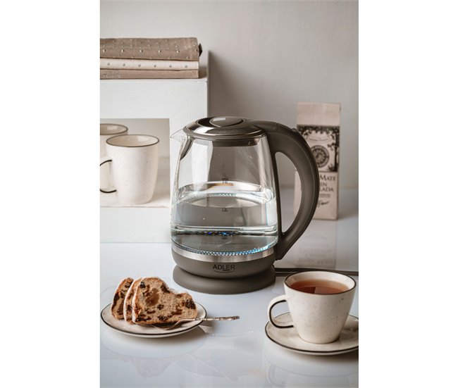 Hervidor de Agua Eléctrico Adler AD1286 Gris