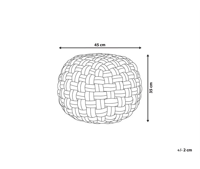 Beliani Puf HOPA Negro