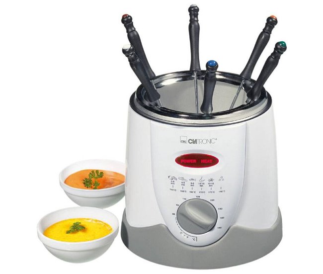 Freidora Fondue Clatronic FRR 2916 Blanco/ Gris