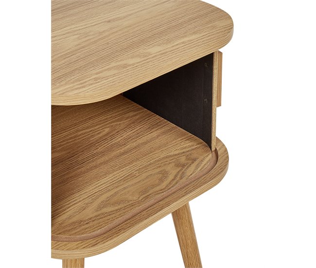 Beliani Mesa auxiliar SELAH Madera Clara