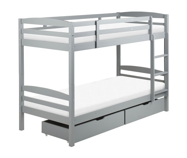 Beliani Litera con cajones Madera de pino REGAT 97x208 Gris