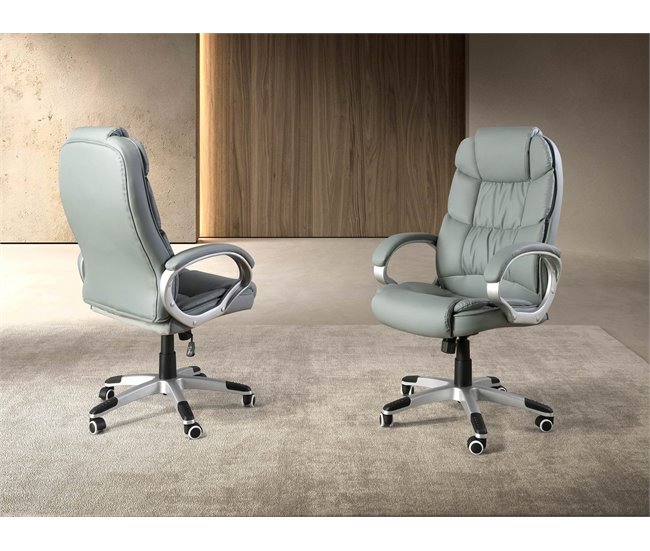 ANGEL CERDA Silla oficina giratoria polipiel Gris