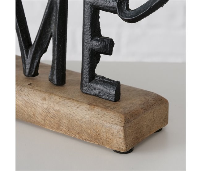 Figura decorativa HOME SWEET HOME marca BOLTZE Negro/ Madera