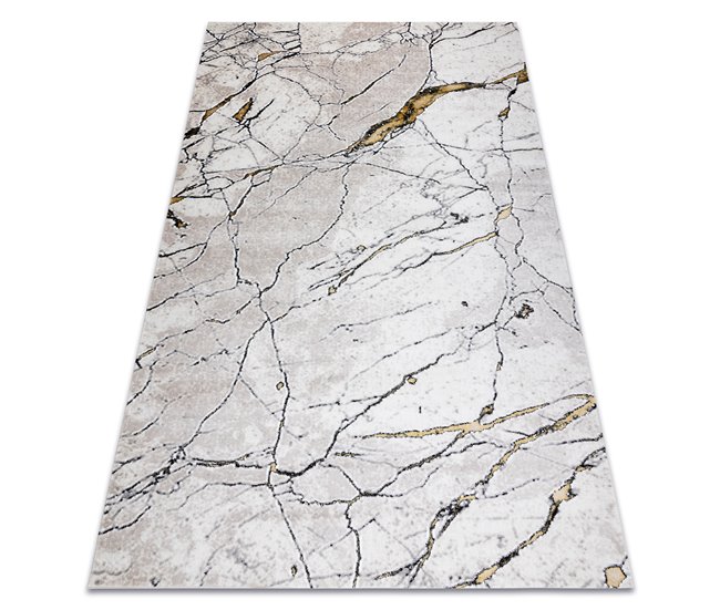 Alfombra GLOSS moderno 529A 53 Mármol Roca elegante glamour 160x220 Beige