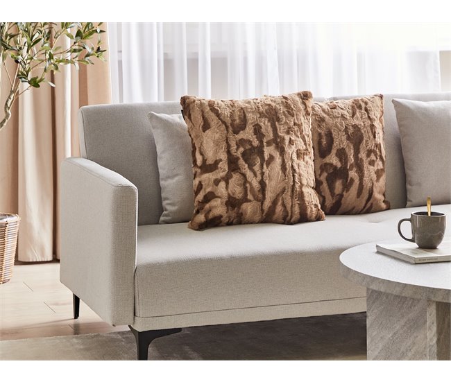 Beliani Cojín decorativo BAKIRA Marron