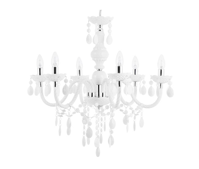 Beliani Lámpara colgante KALANG Blanco