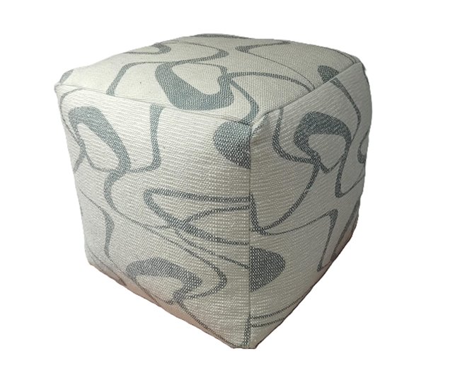 Puff KARAUH medida 45x45cm color gris Gris