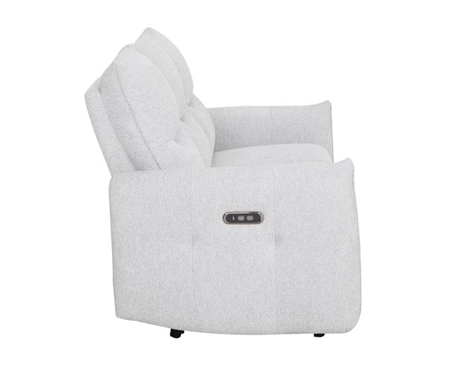 Sofá 3 plazas 2 asientos relax eléctricos DILAN color gris claro Gris
