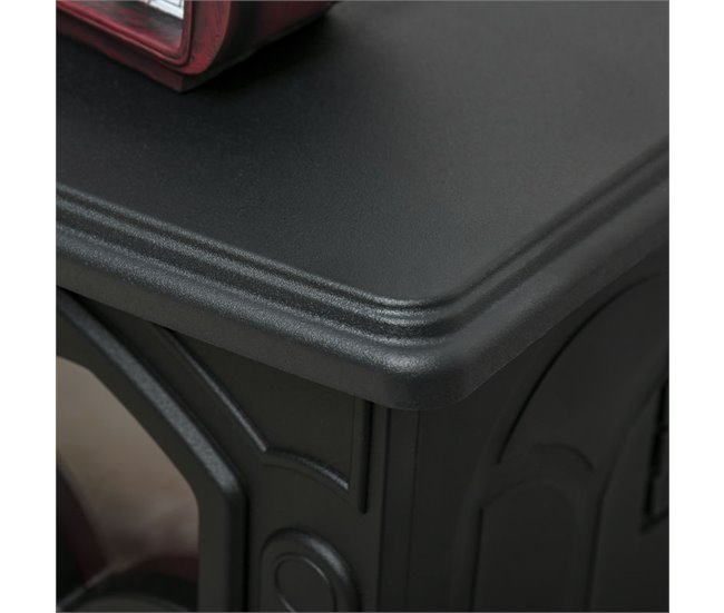 Chimenea Eléctrica Metal, Plástico HOMCOM, hogar - climatización Negro