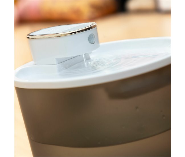 Fuente para Gatos Recargable con Sensor Blanco