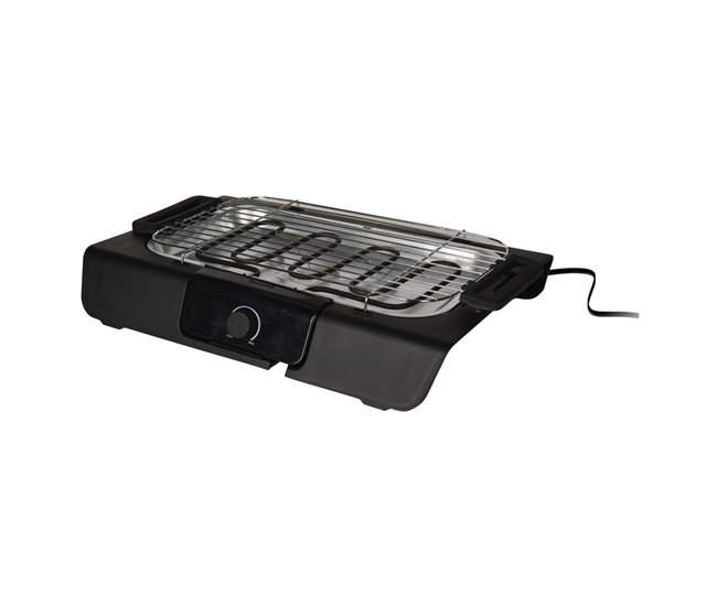 Well Home Barbacoa eléctrica con termostato ajustable y seguridad Negro