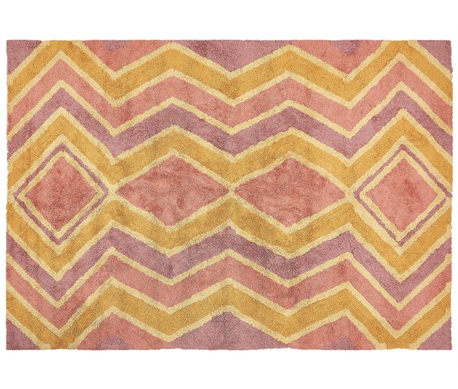 Beliani Alfombra de pelo corto CANAKKALE 160x230 Mostaza