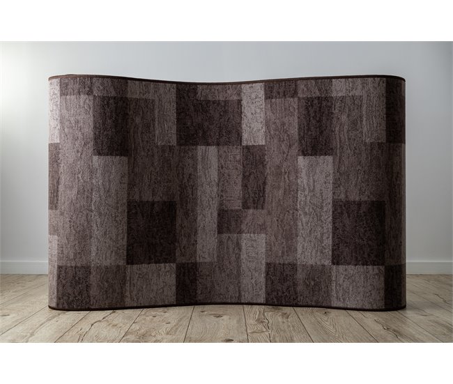 Alfombra de pasillo con refuerzo de goma  ICONA 120x610 Marron