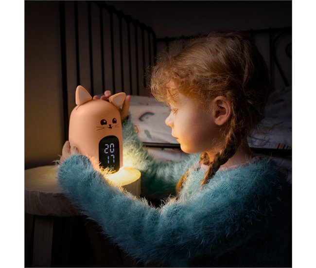 Reloj despertador y luz nocturna RKIDSCAT BIGBEN Crudo
