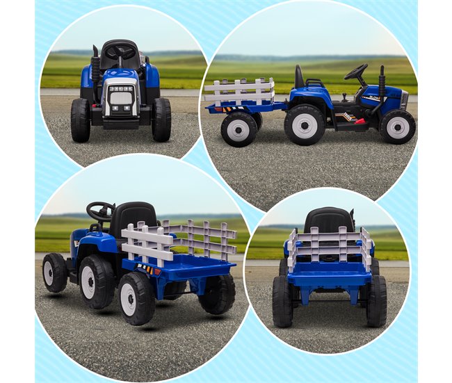 Coche Eléctrico Infantil PP, Metal HOMCOM Azul