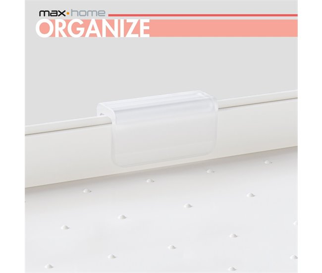 Pack 2 estanterías para especias c/dos alturas Max Home Blanco