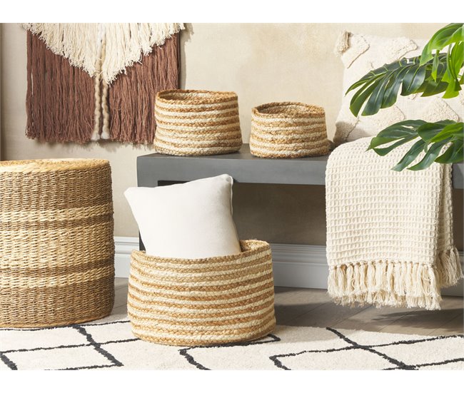 Beliani Estante de baño pequeño KAHU Natural