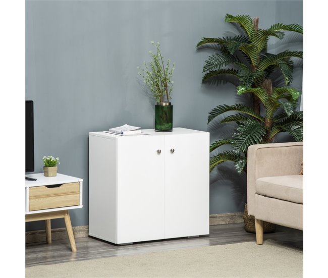 Aparador de Salón Melamina de Madera HOMCOM 70 Blanco