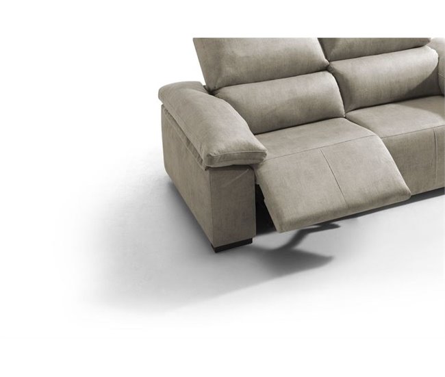Sofá 3 plazas relax eléctrico BALTIA beige Beige