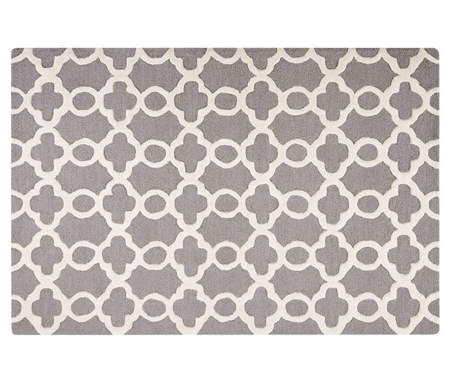 Beliani Alfombra de pelo corto ZILE 140x200 Gris Claro