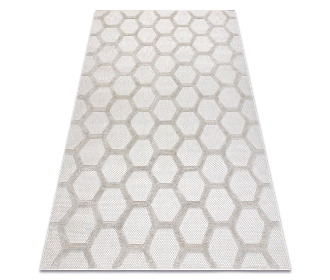Alfombra SANTO sisal 58391 panal 160x220 Crema